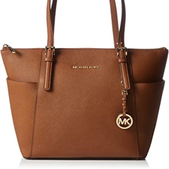 MICHAEL KORS Large Jet Set Saffiano Leather Tote Bag - Picture 1 of 12